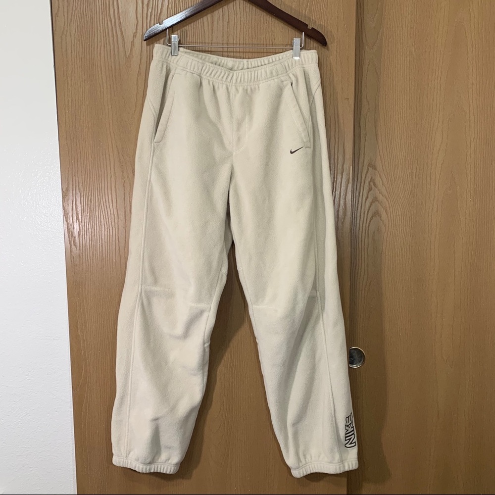 Nike Fleece Pants Sweatpants Check Swoosh SpellOut - Picture 4 of 9